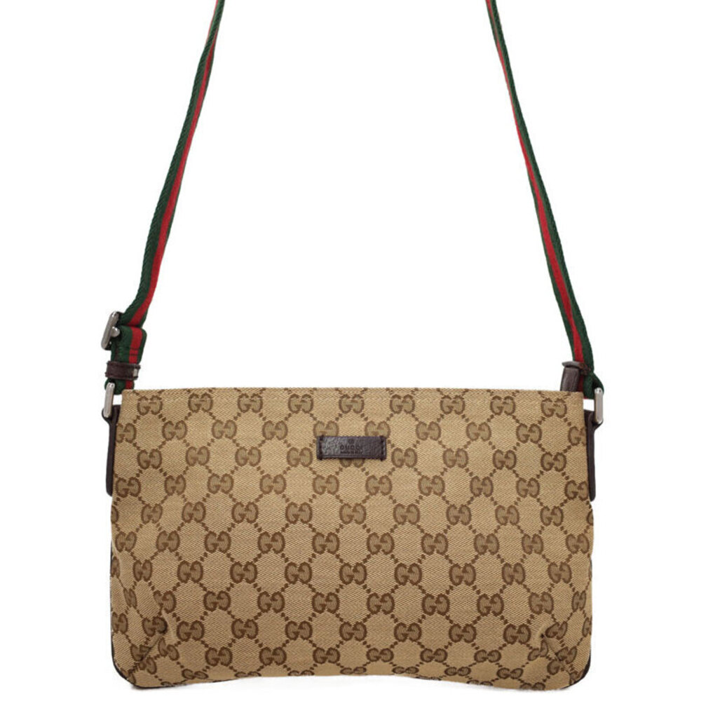 Gucci messenger canvas Brown bag Web Strap GG - Picture 2 of 9